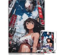 Rompecabezas de 1000 Piezas para Adolescentes, diseño de Anime CityGirl en un Entorno Urbano, Rompecabezas, Juegos Familiares, análisis y lógica, Juguete para decoración de Pared, tamaño 38x52cm