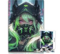 Rompecabezas de 1000 Piezas para Adolescentes, diseño de Anime de Chica Demonio cibergótica, Ideal para un pasatiempo Tranquilo en Interiores, Juguete de Corte de precisión Superior, tamaño 38x26cm