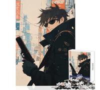 Rompecabezas de 1000 Piezas para Adolescentes diseño de Anime de Pistolero en la Ciudad decoración del hogar Juguetes Regalo Divertido Juego práctico Cada Pieza es única - Tamaño 38x26cm