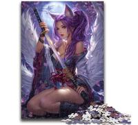 Rompecabezas de 1000 Piezas para Adolescentes, diseño de Anime Fox Girl, para niños de 14 años en adelante, Juguetes educativos, Juegos Familiares, Regalo de cumpleaños, 50x75cm