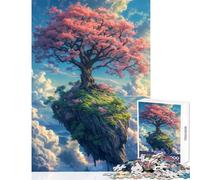 Rompecabezas de 1000 Piezas para Adolescentes diseño de árbol de Sakura Solitario Juguete para decoración de Pared Obra de Arte Regalo Juegos educativos Ayuda a ejercitar el Cerebro tamaño 38x52cm