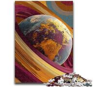 Rompecabezas de 1000 Piezas para Adolescentes, diseño de Arte de la Tierra, Juego de Preguntas y respuestas, cumpleaños y Navidad (38x26cm)