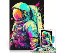 Rompecabezas de 1000 Piezas para Adolescentes, diseño de Astronauta Estilo Pop Art, Juego de ingenio, decoración, Cada Pieza es única 50x75cm