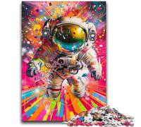 Rompecabezas de 1000 Piezas para Adolescentes, diseño de Astronauta psicodélico, Ideal para aliviar el estrés, Ideal para Decorar el Escritorio, 26x38cm