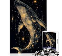 Rompecabezas de 1000 Piezas para Adolescentes diseño de Ballena en Las Estrellas Juguete para decoración de Pared Regalo para cumpleaños Juego Familiar Entrena tu Cerebro y Tus Manos tamaño 38x26cm