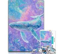 Rompecabezas de 1000 Piezas para Adolescentes,diseño de Ballena Espiritual majestuosa,1000 Piezas para Adultos,Juguetes educativos,Juegos para aliviar el estrés y Mejorar el Amor en Pareja,75x50cm