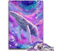 Rompecabezas de 1000 Piezas para Adolescentes, diseño de Ballena Espiritual majestuosa, Ideal para Adultos, para aliviar el estrés, Pasar el rato y fomentar el Amor en Pareja (50x75cm)