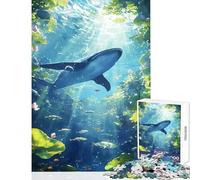 Rompecabezas de 1000 Piezas para Adolescentes diseño de Ballena paraíso Submarino Juguetes antiestrés Regalo de cumpleaños Juegos educativos Interesante reducción del estrés tamaño 50x75cm