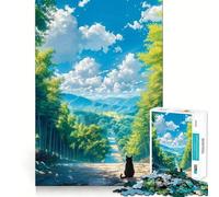 Rompecabezas de 1000 Piezas para Adolescentes,diseño de bambú,Serenidad,Paz y Corte Limpio Juguete para ejercitar la Mente Juego de Paz Regalo Divertido de Navidad (50x75cm)