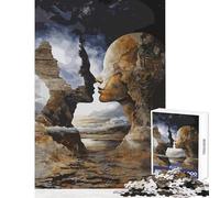 Rompecabezas de 1000 Piezas para Adolescentes diseño de Beso de la Tierra decoración del hogar Juguetes Regalos para Mujeres y Hombres Juegos Divertidos desafío Educativo tamaño 38x26cm