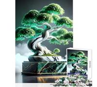 Rompecabezas de 1000 Piezas para Adolescentes diseño de bonsái Abstracto Zen Ideal para Decorar el hogar Regalo de cumpleaños Juego de ingenio Lista de Deseos con Papá Noel (tamaño 38x52cm)