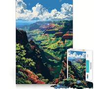 Rompecabezas de 1000 Piezas para Adolescentes,diseño de Bosque Hawaiano,Pixel Art,Arte de Corte Fino,lógica,Juguete Divertido,Tiempo de Juego Acogedor,decoración navideña para la Pared (50x75cm)