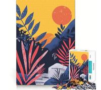 Rompecabezas de 1000 Piezas para Adolescentes,diseño de Bosque y Naturaleza Estilo Boho,Corte Suave,Juguete para ejercitar el Cerebro,Ideal para Momentos de Juego relajantes y para cumpleaños 38x52cm