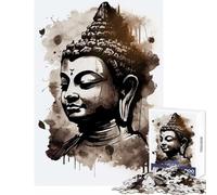 Rompecabezas de 1000 Piezas para Adolescentes diseño de Buda Consciente Lavado de Tinta Juguetes de Bricolaje Gran Regalo para Juegos imposibles difíciles y desafiantes (tamaño 50x75cm)