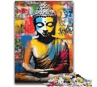 Rompecabezas de 1000 Piezas para Adolescentes, diseño de Buda Grafiti, un Juego desafiante, Toda la Familia, 50x75cm