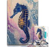 Rompecabezas de 1000 Piezas para Adolescentes, diseño de Caballito de mar de fantasía, Ideal como Juego Educativo, decoración del hogar, Regalo de cumpleaños, Arte Mural (tamaño 38x26cm)