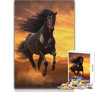 Rompecabezas de 1000 Piezas para Adolescentes, diseño de Caballos y Acuarelas, Ideal para Mejorar la Memoria, Regalo de cumpleaños, tamaño 38x26cm