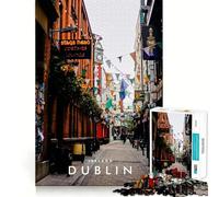 Rompecabezas de 1000 Piezas para Adolescentes,diseño de Calle de Dublín,Arte de Bordes precisos,Actividad Mental Inteligente,Juego para Pasar un rato Agradable,Regalo de cumpleaños (50x75cm)