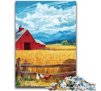 Rompecabezas de 1000 Piezas para Adolescentes, diseño de Campo de Trigo, Juego desafiante, Toda la Familia, 26x38cm