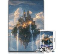 Rompecabezas de 1000 Piezas para Adolescentes, diseño de Castillo Flotante en el Cielo, cumpleaños, Obra de Arte, tamaño 50x75cm