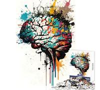 Rompecabezas de 1000 Piezas para Adolescentes diseño de Cerebro Humano Juguetes antiestrés Regalo de cumpleaños para Juegos educativos Actividades Divertidas en casa tamaño 38x52cm