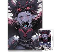 Rompecabezas de 1000 Piezas para Adolescentes, diseño de Chica Anime con alas de Cuervo, Acogedor y Relajante, Ideal para Interiores, Corte de precisión avanzado, tamaño 50x75cm