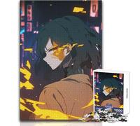 Rompecabezas de 1000 Piezas para Adolescentes, diseño de Chica Anime con Fuego, Juguete para Mejorar la Memoria, Regalo de cumpleaños, tamaño 50x75cm