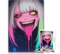 Rompecabezas de 1000 Piezas para Adolescentes, diseño de Chica Anime con Lengua goteando, Juegos Familiares, decoración del hogar, Juguetes antiestrés, tamaño 38x26cm