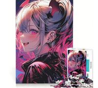 Rompecabezas de 1000 Piezas para Adolescentes, diseño de Chica Anime de Halloween, Juego práctico, Mejora la Memoria, cumpleaños y Navidad 38x26cm
