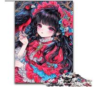 Rompecabezas de 1000 Piezas para Adolescentes, diseño de Chica Anime Ejercita el Cerebro Juguetes adictivos para Cultivar la Paciencia y Mejorar la Memoria tamaño 26x38cm