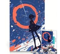 Rompecabezas de 1000 Piezas para Adolescentes, diseño de Chica Anime en Time Warp, Juguetes antiestrés, decoración del hogar, colección de Artistas, Bellas Artes 38x26cm