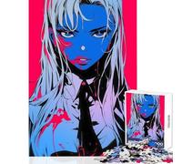 Rompecabezas de 1000 Piezas para Adolescentes diseño de Chica de Anime con Salpicaduras de Sangre Juguete para decoración de Pared Regalos de Amigo Secreto Juegos educativos Que ayudan a ejercitar