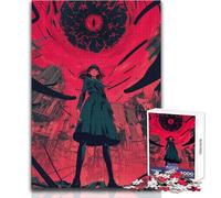 Rompecabezas de 1000 Piezas para Adolescentes, diseño de Chica de Anime Frente a un Ojo Gigante, diversión Familiar y Noche de Juegos, desafío difícil, Gran Regalo, tamaño 50x75cm