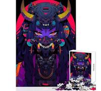 Rompecabezas de 1000 Piezas para Adolescentes diseño de Chica Demonio ciberpunk decoración del hogar Juguetes Obras de Arte Regalo Juegos de relajación con Piezas de Formas aleatorias Totalmente