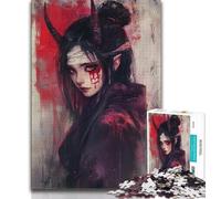 Rompecabezas de 1000 Piezas para Adolescentes, diseño de Chica Demonio de Anime, Juego desafiante para Disfrutar en Familia con Piezas aleatorias Que se entrelazan por Completo, 38x26cm