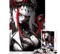 Rompecabezas de 1000 Piezas para Adolescentes diseño de Chica gótica de Anime con Guitarra Juguete para decoración de Pared Obra de Arte Regalo Juegos educativos Ayuda a ejercitar el Cerebro 50x75cm