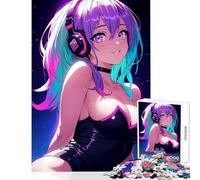 Rompecabezas de 1000 Piezas para Adolescentes diseño de Chica Manga con Grandes Pechos Ideal para Decorar el hogar Regalo para Mujeres y Hombres colección de Artistas de Impossible Game Bellas Artes