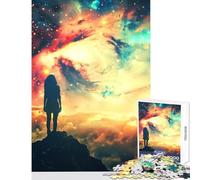 Rompecabezas de 1000 Piezas para Adolescentes diseño de Cielo Nocturno Ideal para Decorar el hogar Juego Familiar interacción Entre Padres e Hijos tamaño 38x26cm
