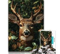 Rompecabezas de 1000 Piezas para Adolescentes diseño de Ciervo de la Selva Ideal para la interacción Entre Padres e Hijos 75x50cm