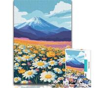 Rompecabezas de 1000 Piezas para Adolescentes, diseño de crisantemo de montaña, Juguete Educativo Intelectual descompresor, Juego Educativo para cumpleaños y Navidad (38x26cm)