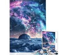 Rompecabezas de 1000 Piezas para Adolescentes diseño de cúpula Nevada bajo Las Estrellas Juegos de relajación Juegos difíciles y desafiantes (tamaño 38x52cm)