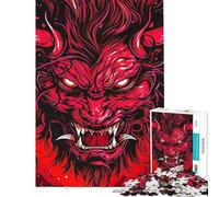 Rompecabezas de 1000 Piezas para Adolescentes diseño de Demonio japonés Corte de precisión Ideal para la interacción Entre Padres e Hijos cumpleaños 38x52cm