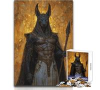 Rompecabezas de 1000 Piezas para Adolescentes, diseño de Dios Anubis, Tranquilo, Relajante, pasatiempo, Corte Limpio, Juguete para Jugar, tamaño 38x52cm