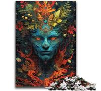 Rompecabezas de 1000 Piezas para Adolescentes, diseño de Dios Psicodélico, Ideal para aliviar el estrés, desafío difícil, Regalo de Amigo Secreto (38x26cm)