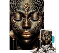 Rompecabezas de 1000 Piezas para Adolescentes diseño de Diosa Africana NBWO Ideal para Adultos Juegos Familiares decoración del hogar cumpleaños (tamaño 50x75cm)