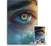 Rompecabezas de 1000 Piezas para Adolescentes, diseño de Diosa de Ojos Hermosos, Divertido Juego cognitivo de Aprendizaje, reflexivo, tamaño 50x75cm