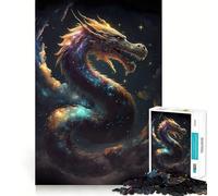 Rompecabezas de 1000 Piezas para Adolescentes,diseño de dragón Celestial del Universo,articulaciones Finas,Divertido y Estimulante para la Mente,Ideal para Jugar y como Regalo de cumpleaños (50x75cm)