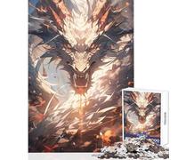 Rompecabezas de 1000 Piezas para Adolescentes diseño de dragón con Aura Colorida Ideal como decoración de Pared Regalo de cumpleaños Juego Familiar Entrena tu Cerebro y Tus Manos tamaño 38x52cm