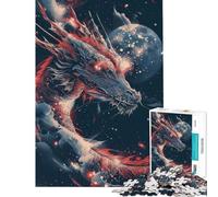 Rompecabezas de 1000 Piezas para Adolescentes diseño de dragón cósmico Ideal para Adultos Juegos relajantes y un desafío difícil Navidad o cumpleaños (tamaño 50x75cm)