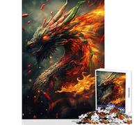 Rompecabezas de 1000 Piezas para Adolescentes diseño de dragón de Chile ardiente decoración de Pared Regalo de cumpleaños Juegos relajantes Que mejoran el Amor en Pareja tamaño 50x75cm